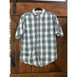 Pacific Trail men’s medium Short Sleeve Button Up Plaid Shirt